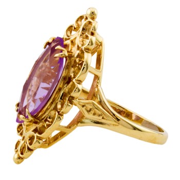 9ct gold Amethyst Ring size I size I